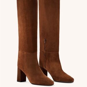 Inez Paloma Brown Suede Heeled Boots